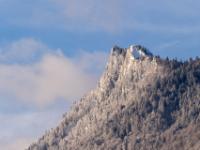 Sonnenschein auf dem verschneiten Zellerhorn